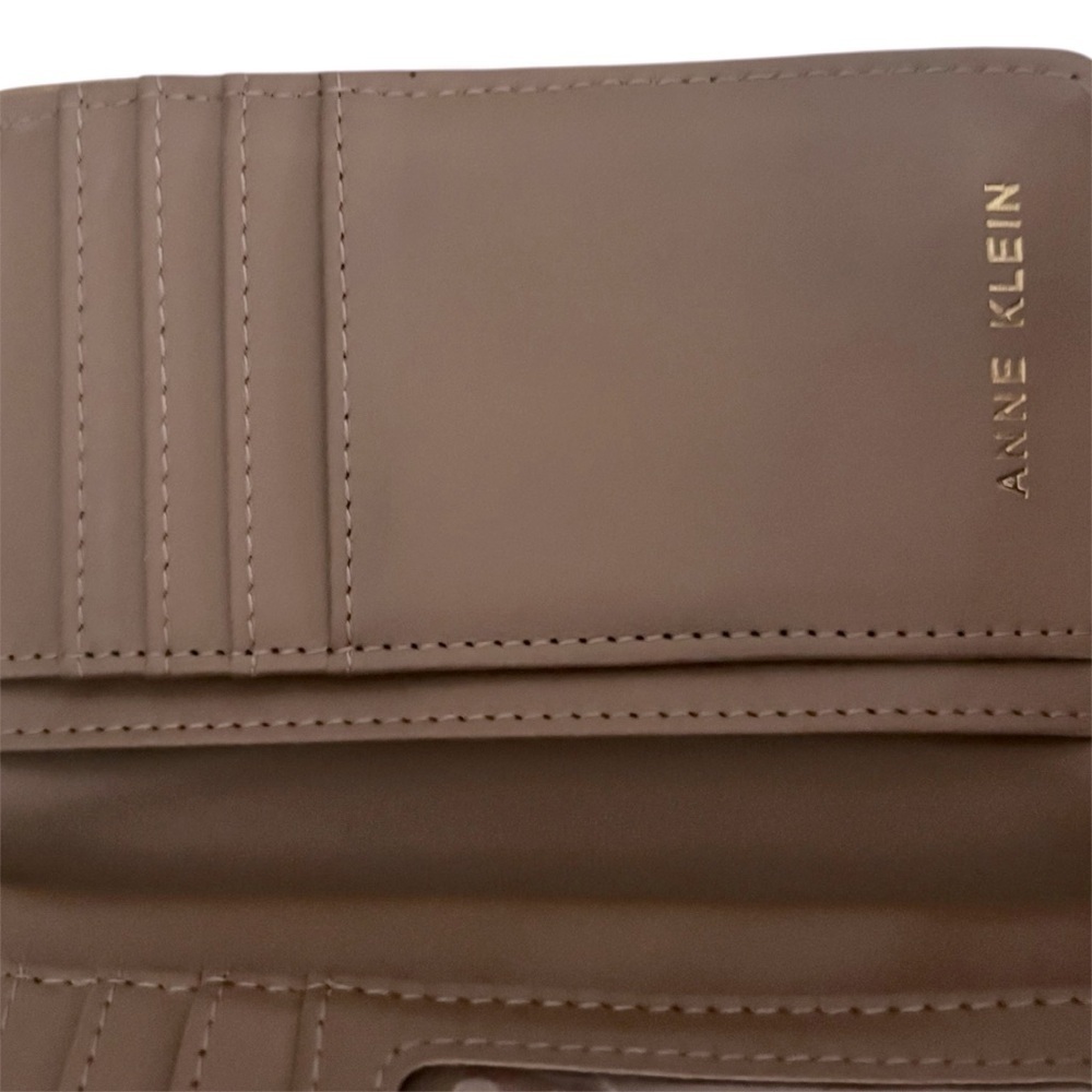 Anne Klein Tan Wallet with Horse bit Gold Accent - Picture 6 of 9
